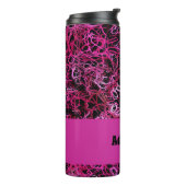 Hot Pink und Black Thermosbecher (Nach links gedreht)