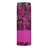 Hot Pink und Black Thermosbecher (Rückseite)