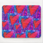 Hot Pink und Blue Multiple Hearts Mausklick Mousepad (Vorne)
