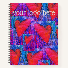 Hot Pink und Blue Multiple Hearts Notizblock