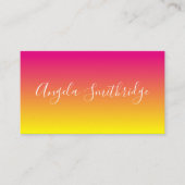 Hot Pink und Gelb Ombre Visitenkarte (Vorderseite)