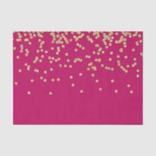 Hot Pink und Gold Confetti Seidenpapier