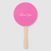 Hot-Pink und Gold Floral Quinceñera Hand Fan Fächer (Rückseite)