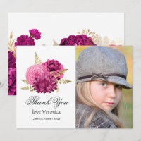 Hot Pink und Gold Foto Quinceñera