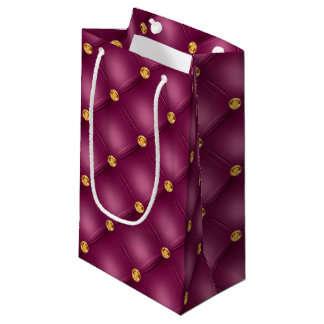 Hot Pink und Gold getüftete kleine Geschenktasche Geschenktüte