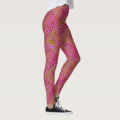 Hot Pink und Gold Moderne Tierdrucke Leggings (Rechts)