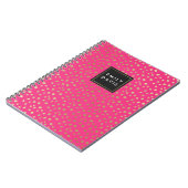 Hot Pink und Gold Spots | Notizbuch Notizblock (Linke Seite)