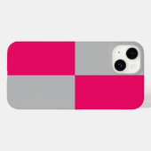 Hot Pink und Graue Farbblöcke Case-Mate iPhone Hülle (Rückseite (Horizontal))