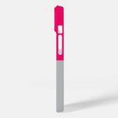 Hot Pink und Graue Farbblöcke Case-Mate iPhone Hülle (Rückseite / Links)