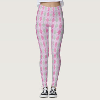 Hot Pink und Grautöne Wasserfarbe Leggings