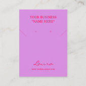 Hot Pink und Lila Ohrring Visitenkarte (Vorderseite)