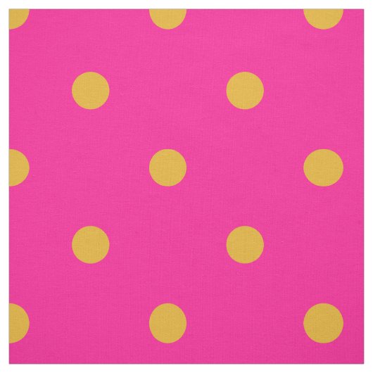 Hot Pink und Marigold Orange Polka Dot Stoff (Muster)
