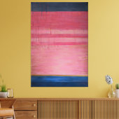 Hot Pink und Navy Abstrakt 2 - Canvas Print Leinwanddruck (Insitu (Wohnzimmer))