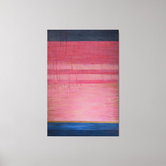 Hot Pink und Navy Abstrakt 2 - Canvas Print Leinwanddruck (Vorderseite)
