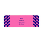 Hot Pink und Navy Blue Quatrefoil Pattern (Vorne)
