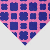 Hot Pink und Navy Blue Quatrefoil Pattern Seidenpapier (Ausschnitt)