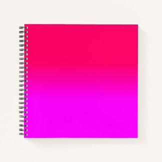 Hot Pink und Neon Pink Ombre Farbtöne Notizblock