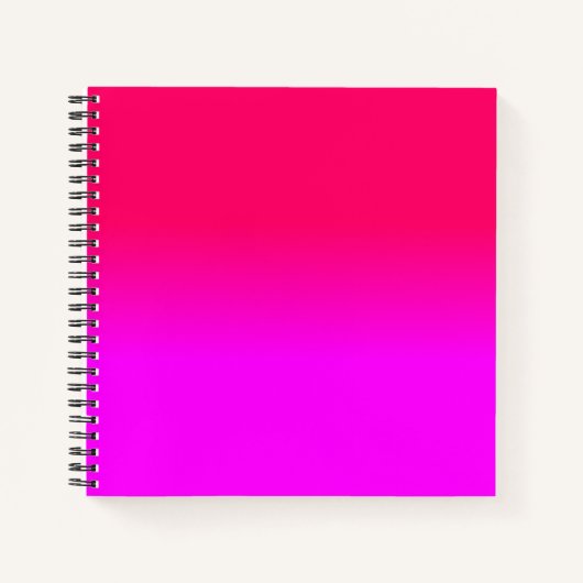 Hot Pink und Neon Pink Ombre Farbtöne Notizblock (Vorderseite)