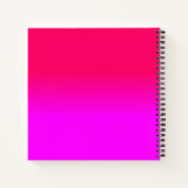 Hot Pink und Neon Pink Ombre Farbtöne Notizblock (Rückseite)