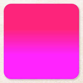 Hot Pink und Neon Pink Ombre Farbtöne Rechteckiger Pappuntersetzer