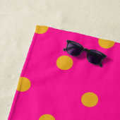 Hot Pink und Orange Polka Dot Strandtuch (Beispiel)