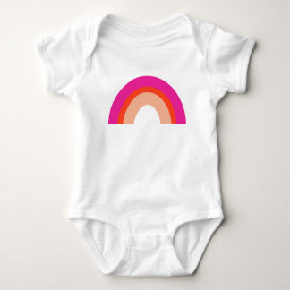 Hot Pink und Orange Rainbow Baby Bodysuit Baby Strampler