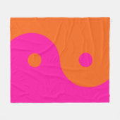 Hot Pink und Orange Yang Fleecedecke (Vorderseite (Horizontal))