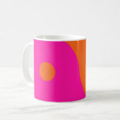 Hot Pink und Orange Yang Kaffeetasse (Vorderseite Links)