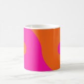 Hot Pink und Orange Yang Kaffeetasse (Mittel)