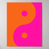 Hot Pink und Orange Yang Poster (Vorne)