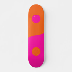 Hot Pink und Orange Yang Skateboard