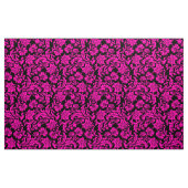 Hot Pink und schwarze Floral Damaskus Stoff (Yard (91,4 cm))