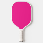 Hot Pink und White Girly Calligrafy Script Pickleball Schläger (Rückseite)