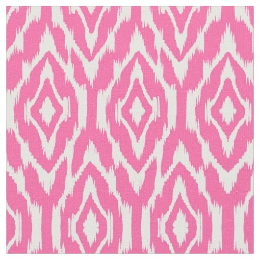 Hot Pink und White Ikat Muster Stoff (Nahaufnahme)