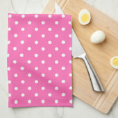 Hot Pink und White Polka Dot Muster Handtuch (Viertel Falte)