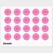 Hot Pink und White Polka Dot Muster Runder Aufkleber (Blatt)