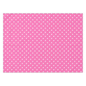 Hot Pink und White Polka Dot Muster Tischdecke (Vorderseite (Horizontal))