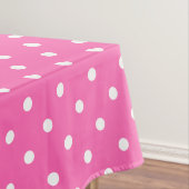 Hot Pink und White Polka Dot Muster Tischdecke (Beispiel)
