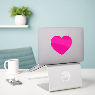 Hot Pink Valentines Herz Aufkleber