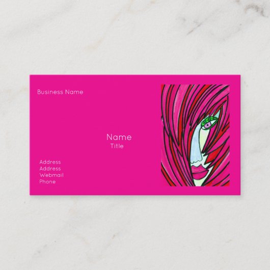 Hot-Pink-Visitenkarten Visitenkarte (Vorderseite)