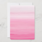 Hot Pink Wasserfarbe Ombre Hochzeit Einladung (Rückseite)