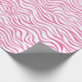 Hot Pink Wasserfarbe Zebra Print Geschenkpapier (Ecke)