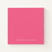 Hot Pink Wasserfarben Kirschblossom Tree Notizblock (Rückseite)