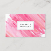Hot Pink Watercolor Modern Visitenkarte (Vorderseite)