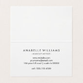 Hot Pink Watercolor Modern Visitenkarten (Innenseite Aufgefaltet)