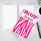 Hot Pink Wavy Animal Print Tote Sketch Notizblock