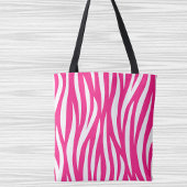Hot Pink Wavy Animal Print Tote Tasche