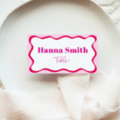Hot Pink Wavy Border Bridal Name Sitzplatz Platzkarte