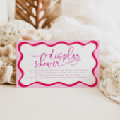 Hot Pink Wavy Border Unverpacktes Gift Brautparty Begleitkarte