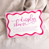 Hot Pink Wavy Border Unverpacktes Gift Brautparty Begleitkarte